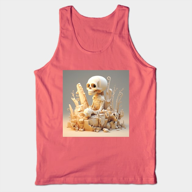 funny preppy skeleton waiting for a soul mate Tank Top by MilkyBerry